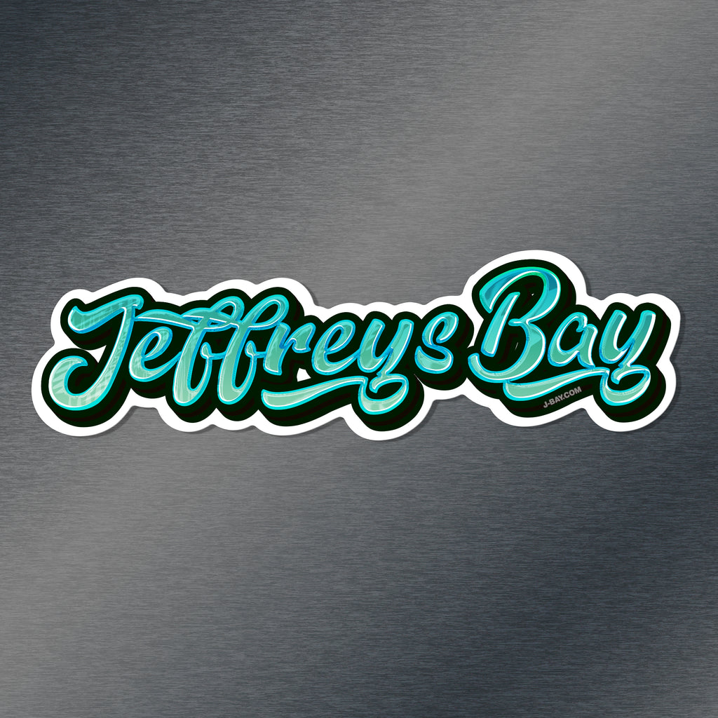 Aqua Script Sticker